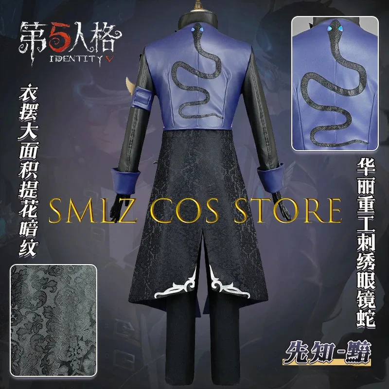 Game Identity V Seer Cosplay Costume Noir Cosplay Shoe Wig Halloween Carnival Party Outfit Suit for Men Women Uniform