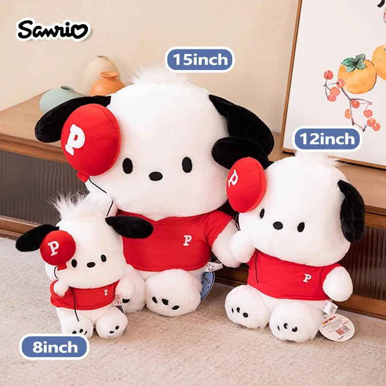 Genuíno anime sanrio pochacco cão brinquedos de pelúcia bonito brinquedos plushies kawaii lance travesseiro bonecas presentes de aniversário para meninas crianças