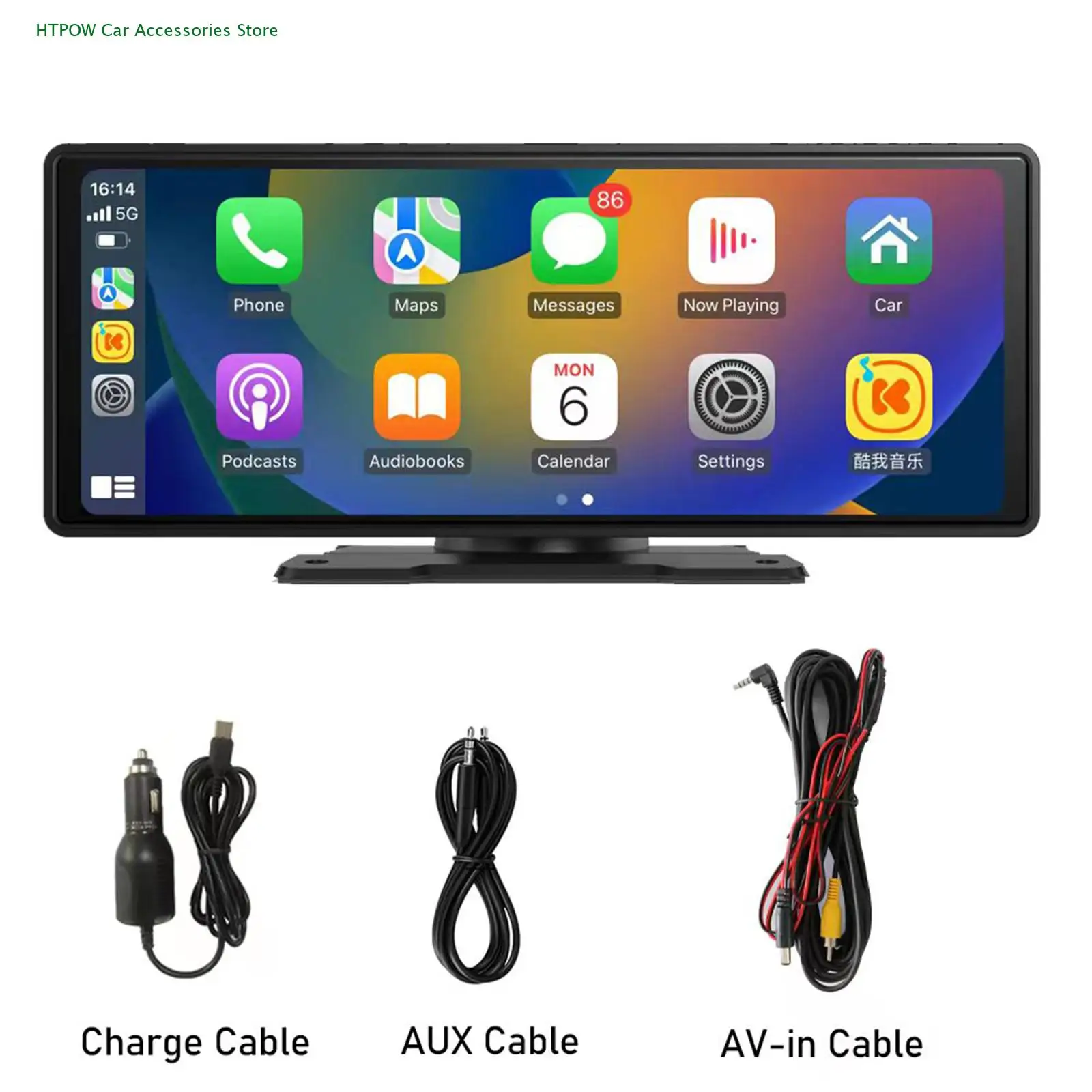 

10.26 Inch Car Navigator Portable Reverse Camera Player Support iOS CarPlay/Android Auto/Bluetooth music/FM transmission