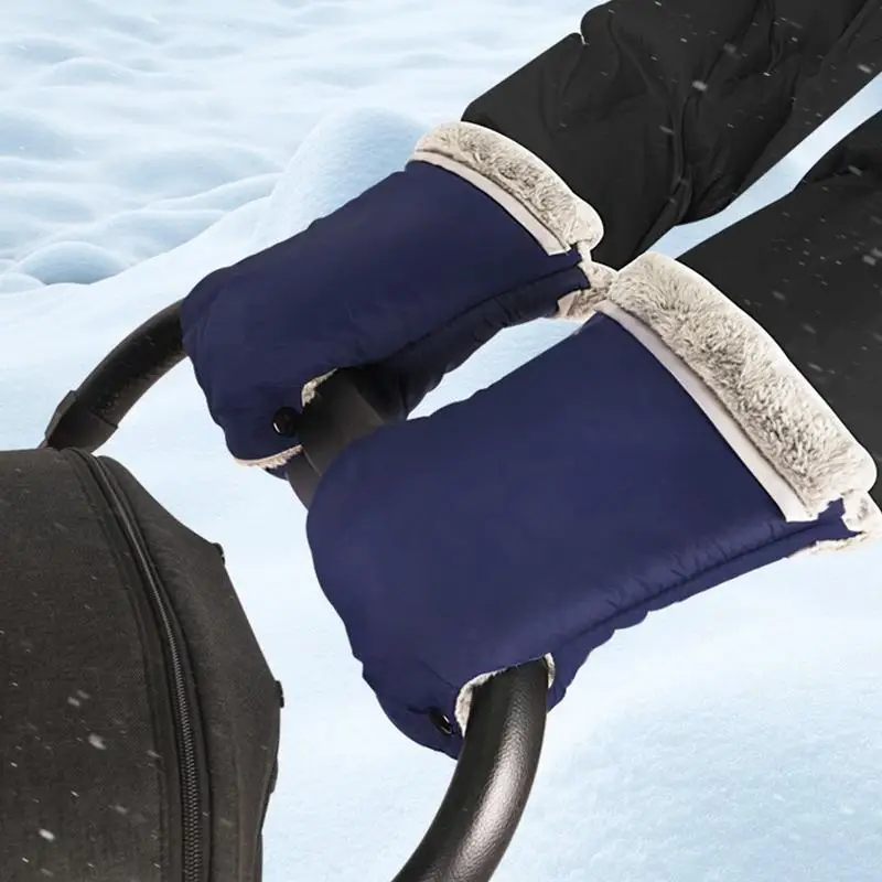 1 Paar winter verdickte Handschuhe für Kinderwagen Frostschutz handschuh handschuh wasserdichtes wind dichtes Zubehör für Kinderwagen Kinderwagen