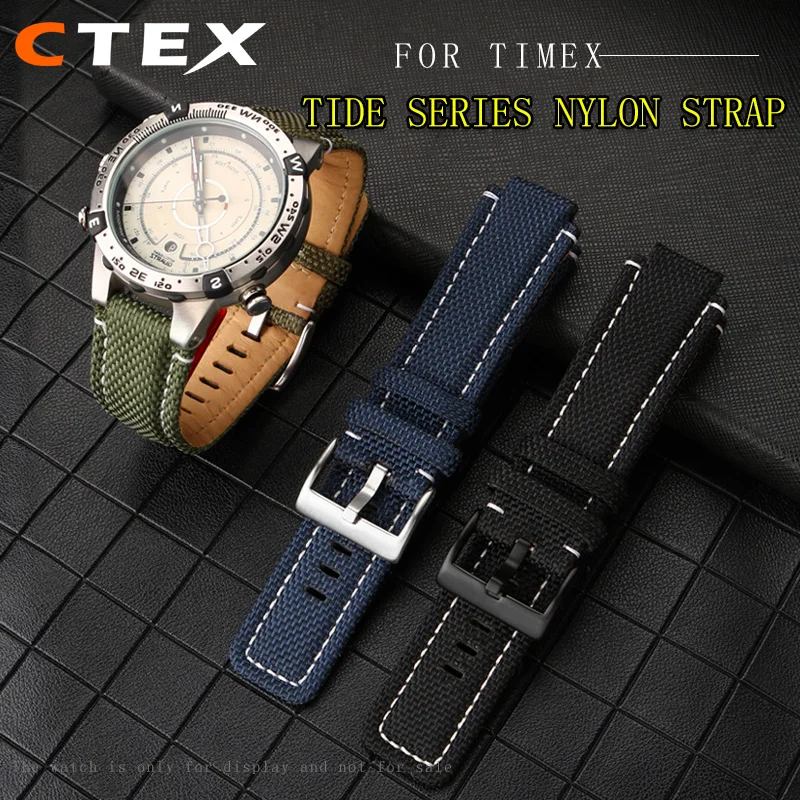 For TIMEX Tidal T2N721 T2N720 T2n739 TW2T76300 TW2T76500 Sport Canvas Watch Strap man Nylon Bracelet sweatproof soft Watchband