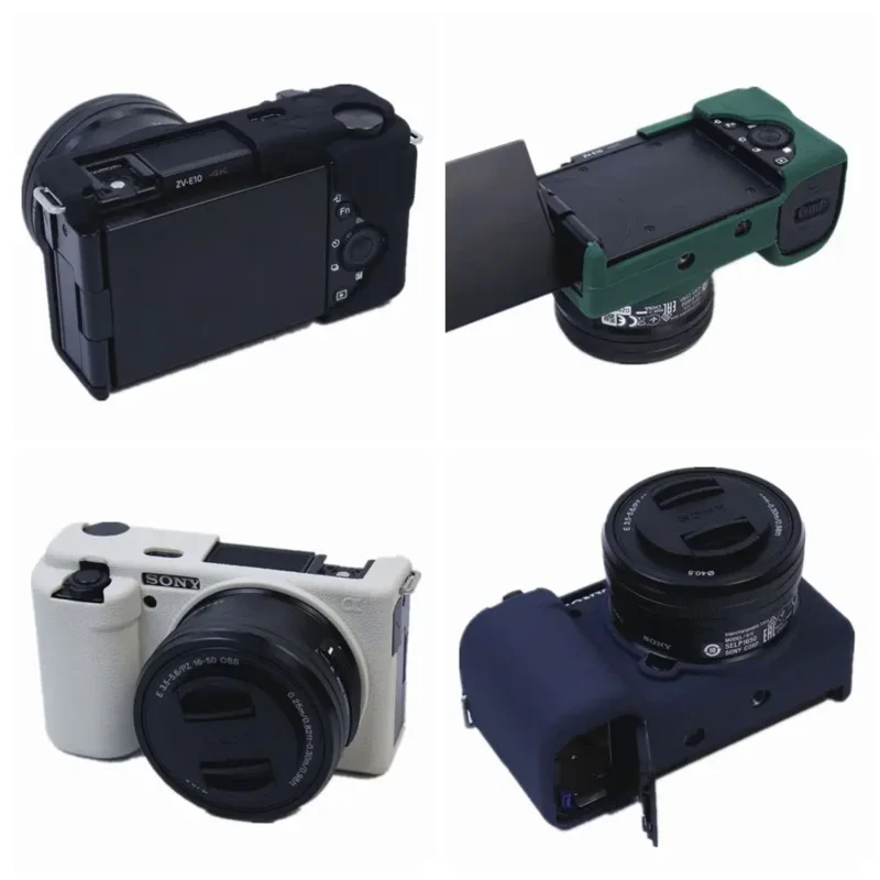 For Sony ZV-E10 zve10 camera rubber Silicon case body cover protector frame skin