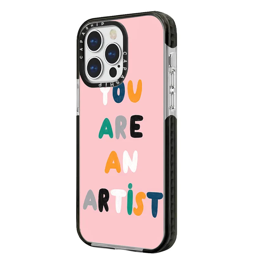 Funda con citas inspiradoras de grafiti de dibujos animados para iPhone 15 14 13 12 11 Pro X XS XR Max 7 8 Plus SE, funda trasera suave de TPU a prueba de golpes