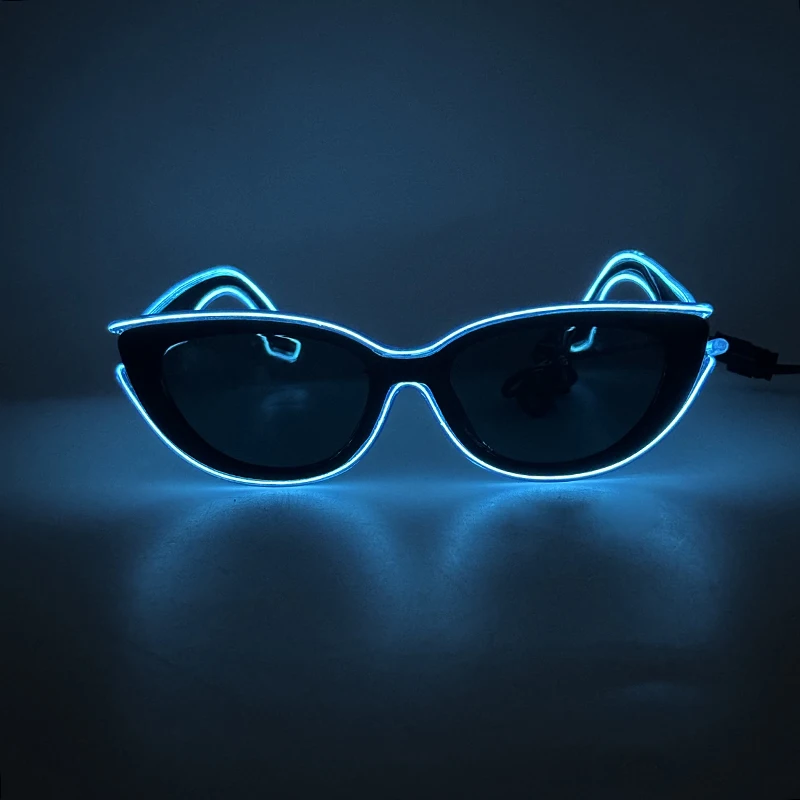 Occhiali da sole Cat Eye vintage a LED Occhiali da sole Cat Eye skinny carini NATALE DECOR Occhiali alla moda Donna Ragazza Occhiali Cat Eye LED Decor