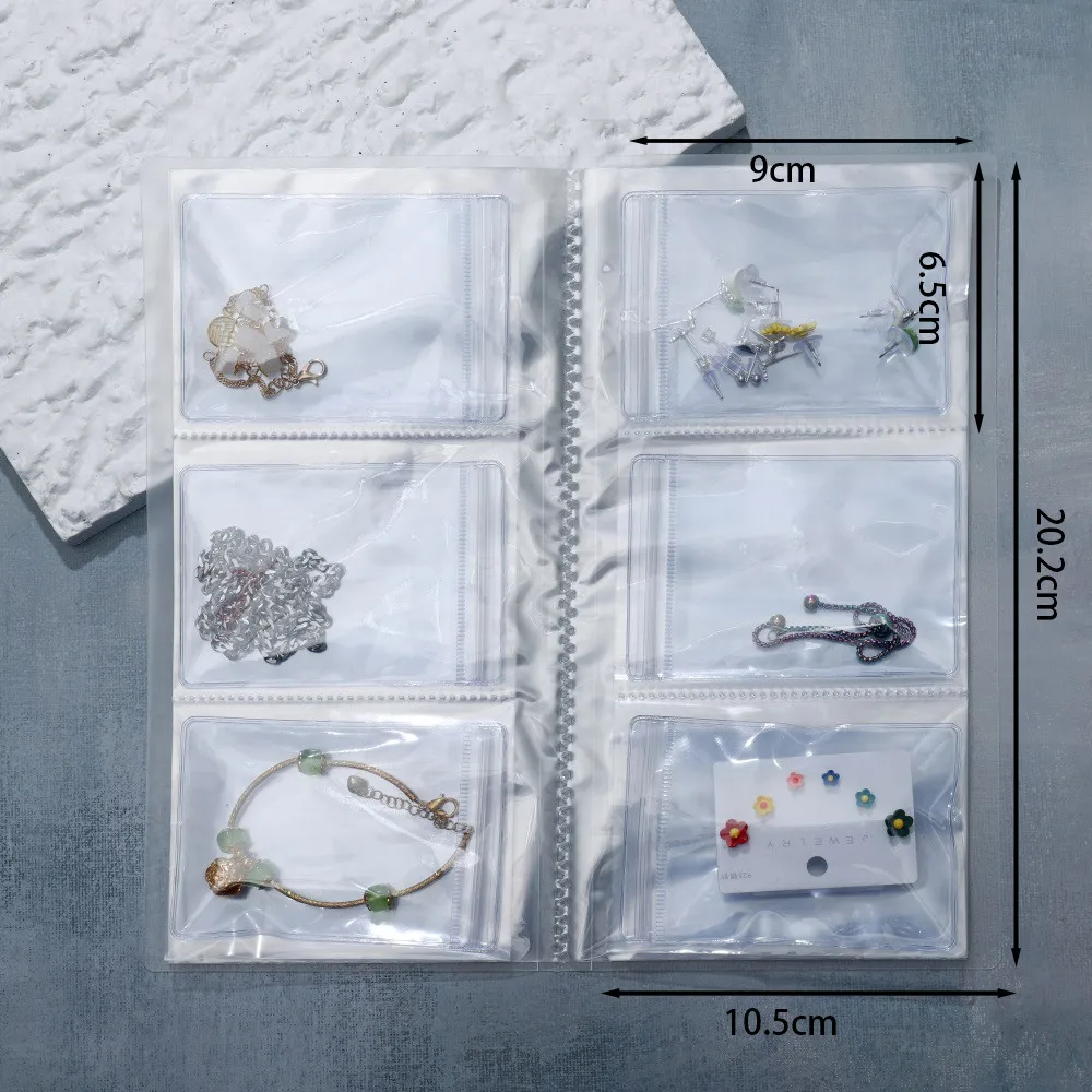 10/20/30/40/50Pcs Anti-oxidation Jewelry Transparent Storage Book Small Plastic Gift Jewelry Packing Bag Necklace Display Bag