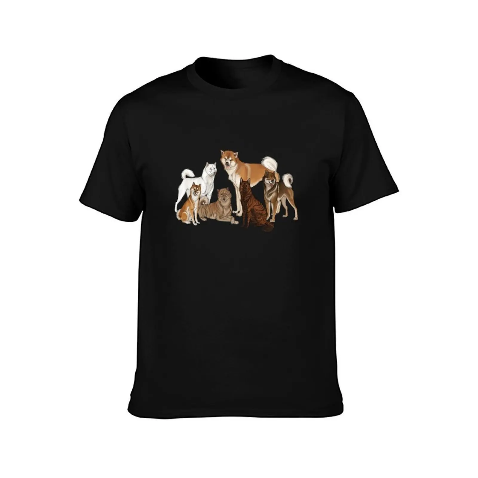 Nihon Ken Dogs T-Shirt Plus Size Solid Color T-Shirt