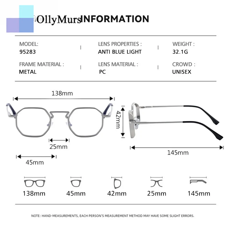 OLLYMURS رجل وصفة طبية مكافحة نظارات الضوء الأزرق الرجال إطارات النظارات البصرية Lunette صب فام الأصلي قصر النظر العدسات النظارات