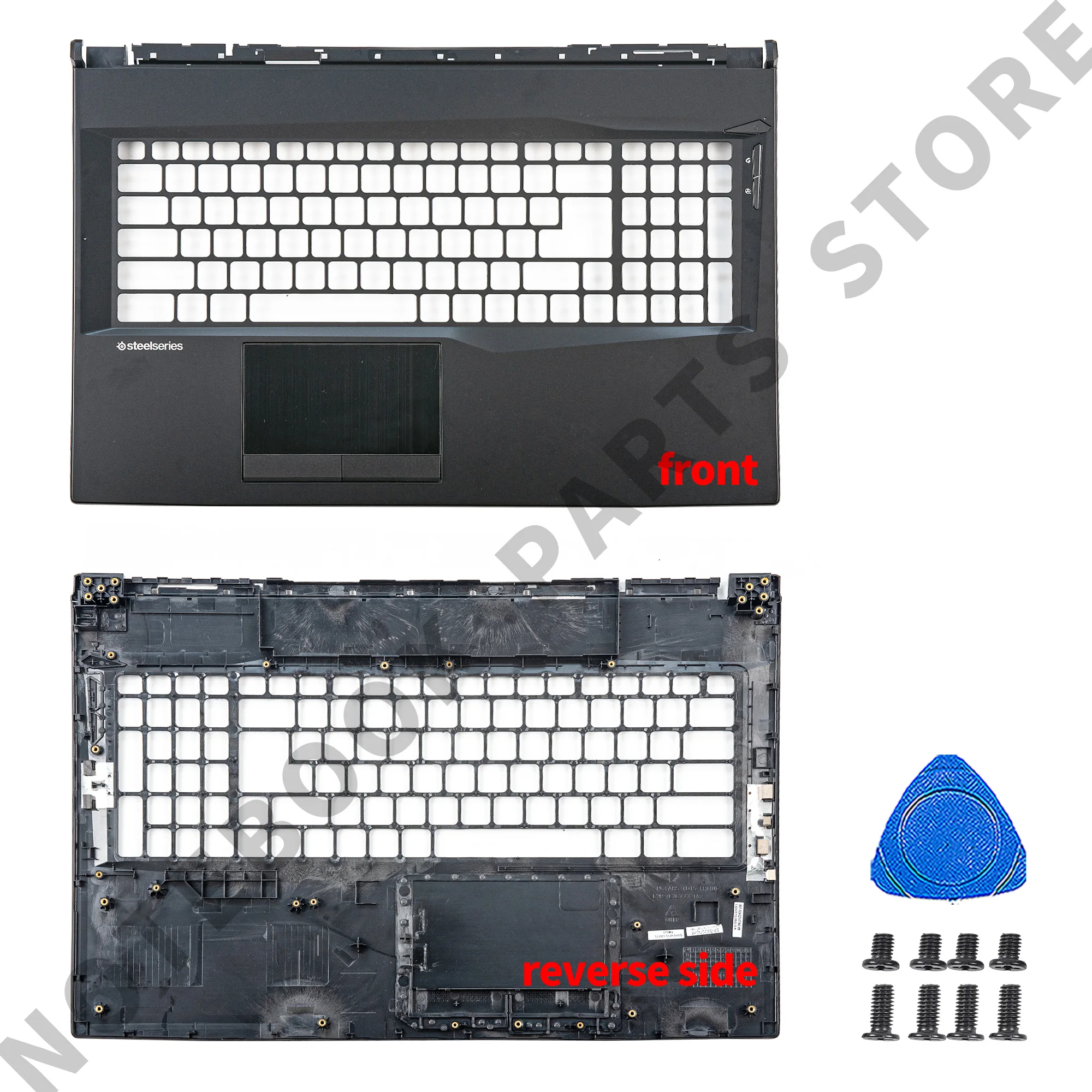 Imagem -04 - para Gl75 Leopardo Ms17e2 e4 e5 Ms-17e7 Lcd Capa Traseira Tampa Superior Moldura Dobradiças Apoio para as Mãos Inferior Notebook Peças de Substituição Novo