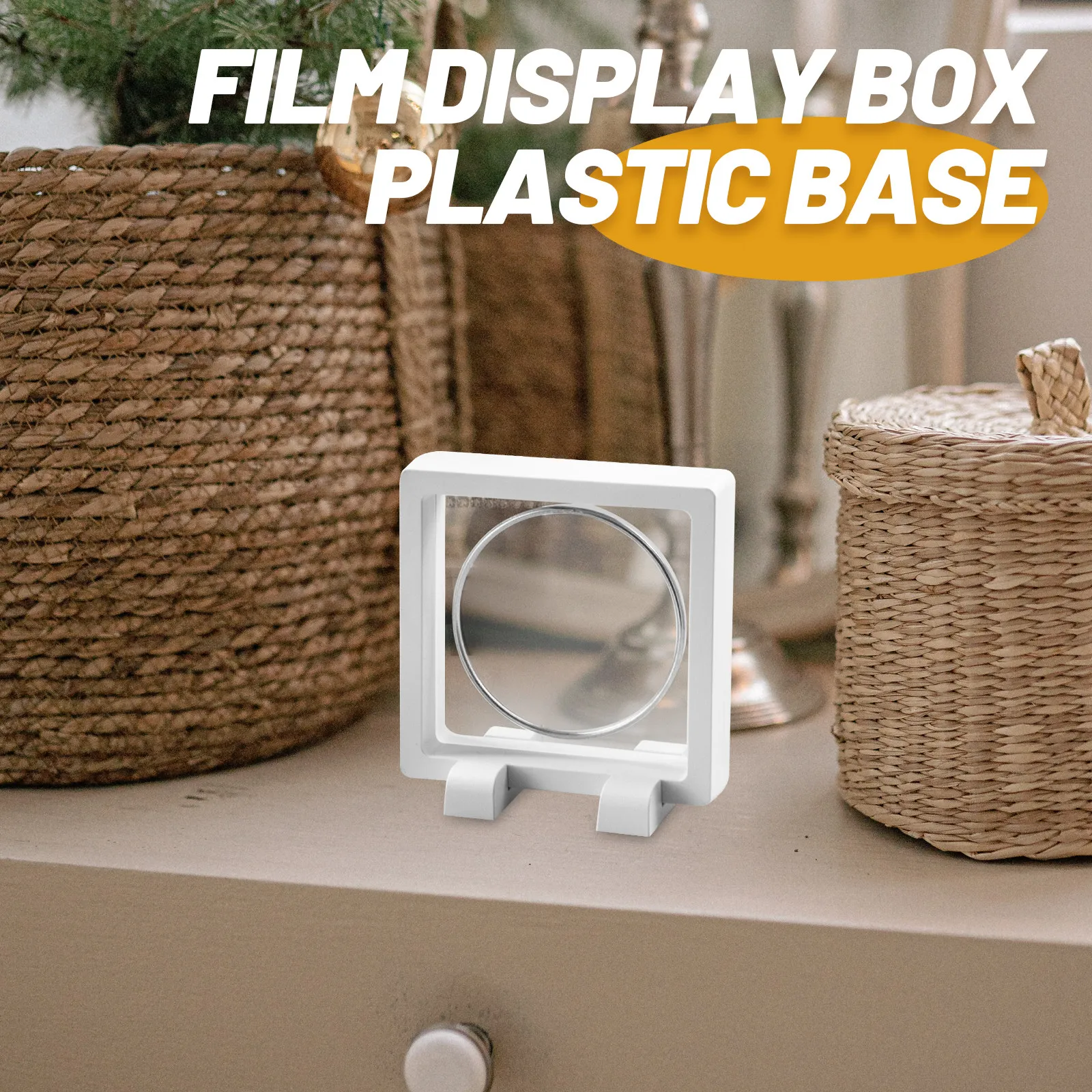 10Pcs Display Stand Bases for Jewelry Floating Frames Sturdy Plastic Holder Compact Simple Design Home Commercial Use Display