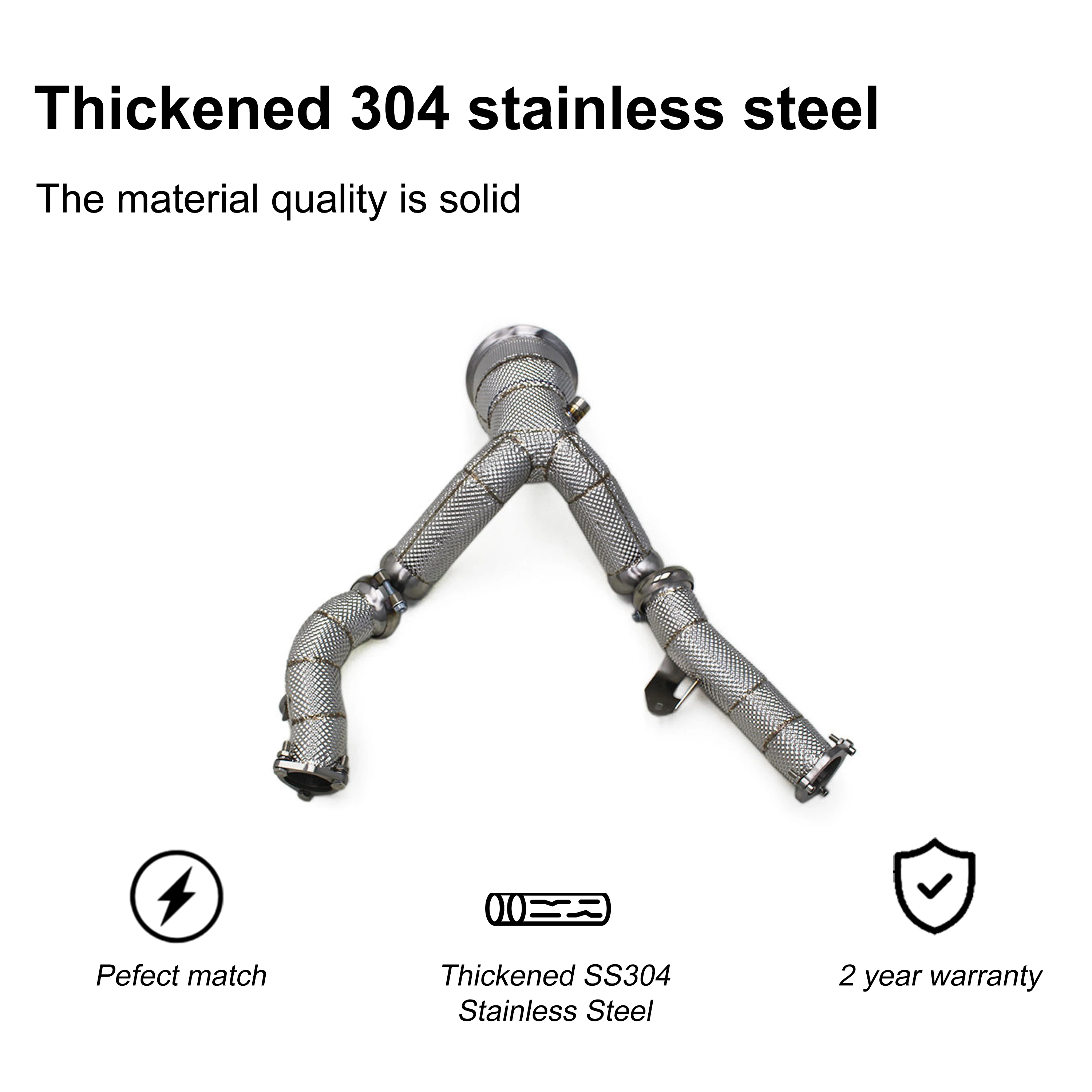 ACE Exhaust High-Flow-Downpipe für Audi A6/A7 C8 3.0T 2019- Hochwertige SUS304 Auspuffkrümmer Auspuffanlagen mit Hitzeschutz – Detail 6