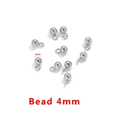 20pcs Stainless Steel Solid Ball Beads for DIY Jewelry Making