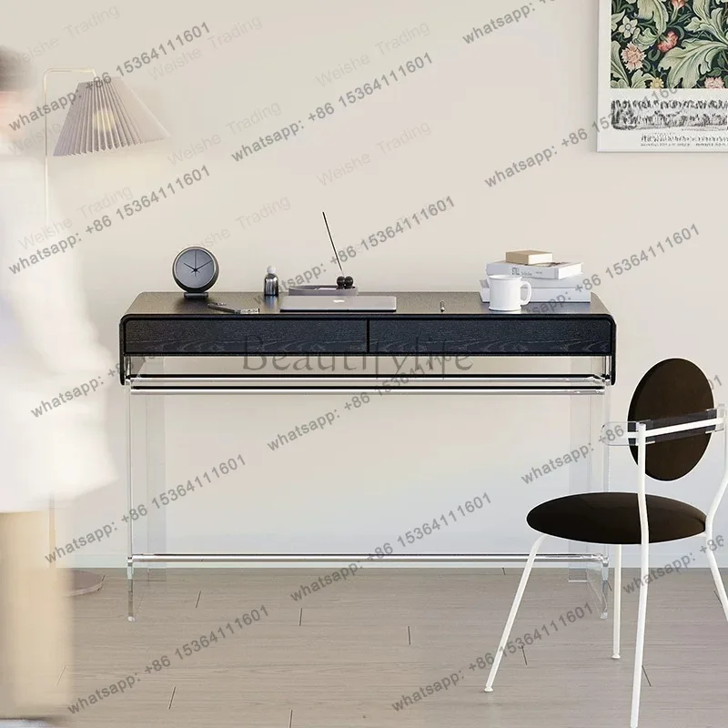 Retro style all solid wood dresser bedroom minimalist makeup table designer high-end desk