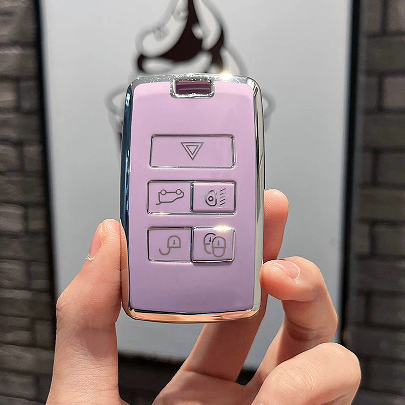 

TPU Car Key Case Cover Shell Fob For Land Rover Range Rover Sport Evoque Velar Discovery Jaguar XE XF E-Pace F-Pace XJ Keychain