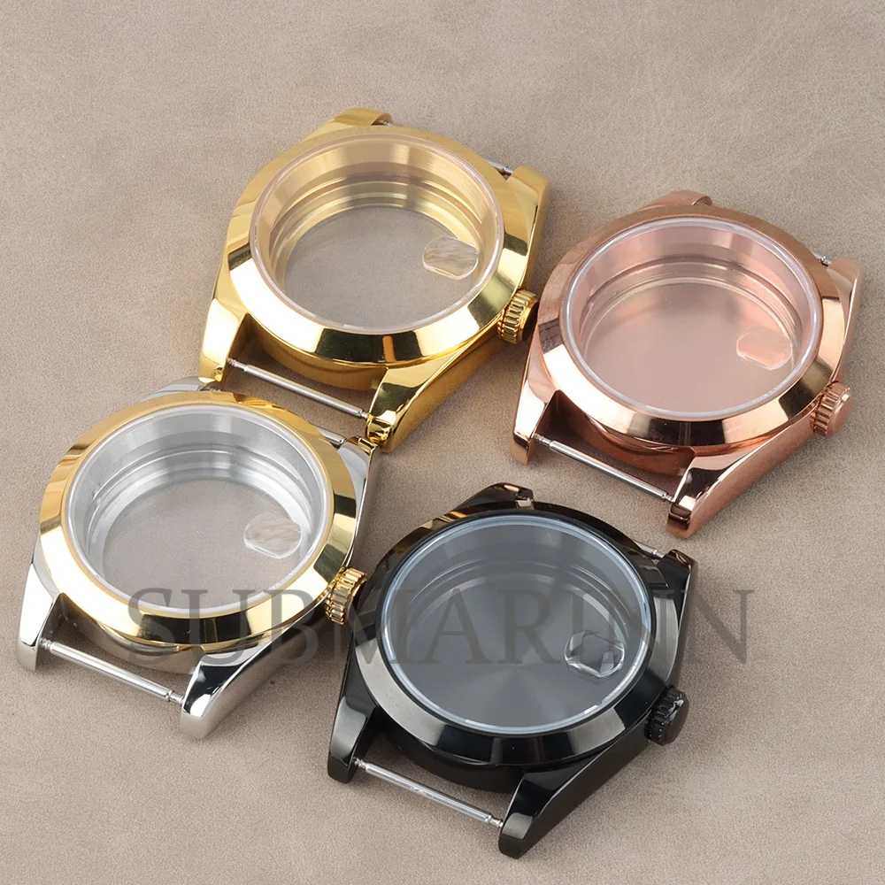 サファイア-nh35-36mm-39mm-腕時計ケース-ソリッドステンレススチール-10atm-防水-セイコー-デイトジャスト-ケース-nh35-nh36-ムーブメント-285mm-ダイヤル対応