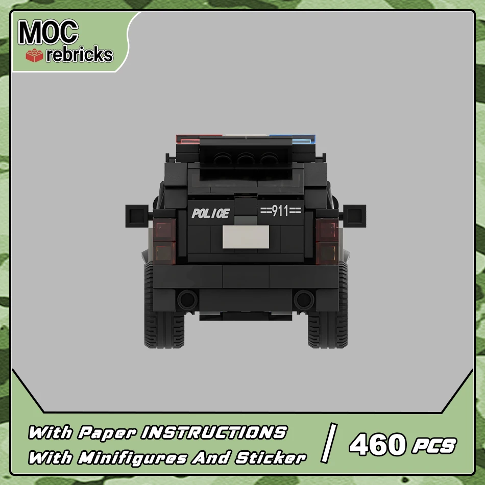 Police Car Explorer MOC Speed Champions City Vehicle Technique Bricks Swat Truck Classic Building Block Model Set DIY Kids Toy