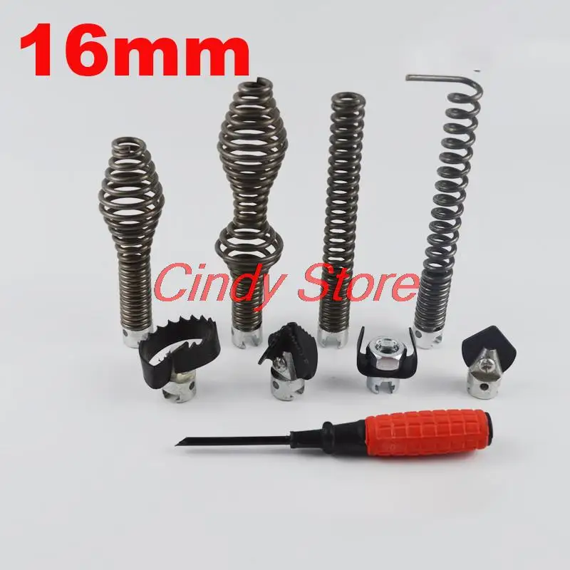 16/22/30mm  Manganese Steel Pipe Dredge Sewer Drill Cutter Head Cleaning Electric Dredge Machine Combination Tool Connector