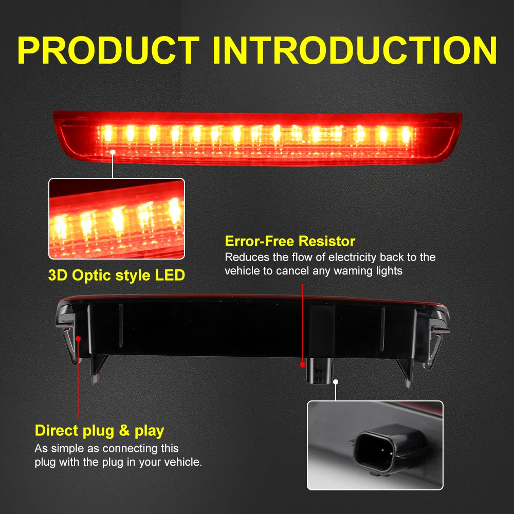 

LED Third Brake Light Rear Stop Light For 2013-2021 Nissan Qashqai J11 High Level Mount 3rd Brake Light 265904EA0A Accessories
