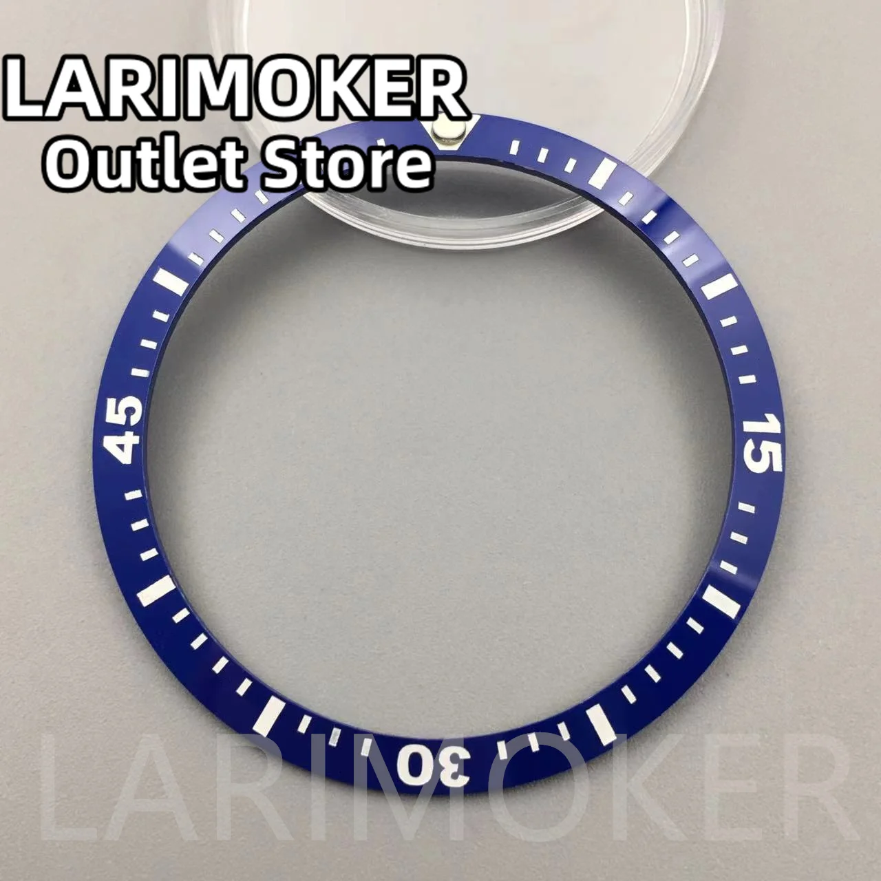 ساعة يد سيراميك LARIMOKER ، القطر الخارجي للرجال 41 بالداخل ، أزرق ، أسود ، إطار