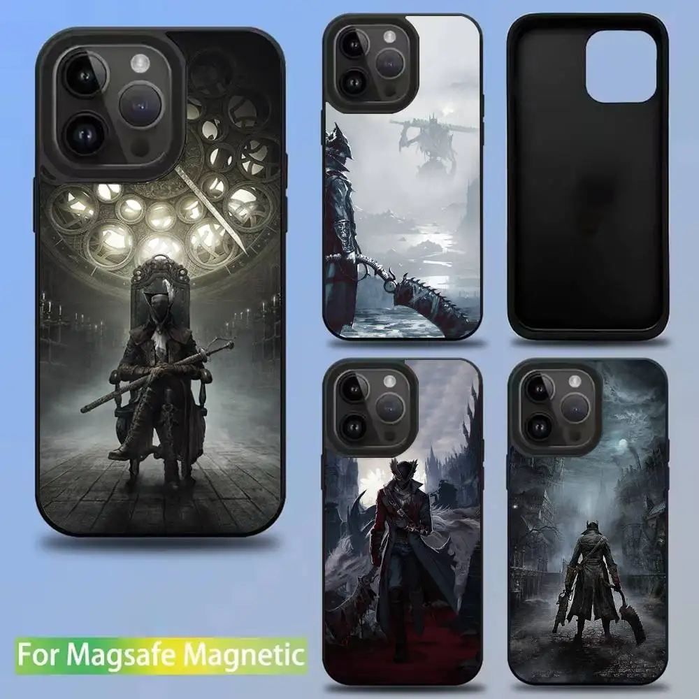 

Game Bloodborne Phone Case For iPhone 16,15,14,13,12,11,Pro,Max,Plus,Mini,SE New Magsafe Magnetic Wireless Charging