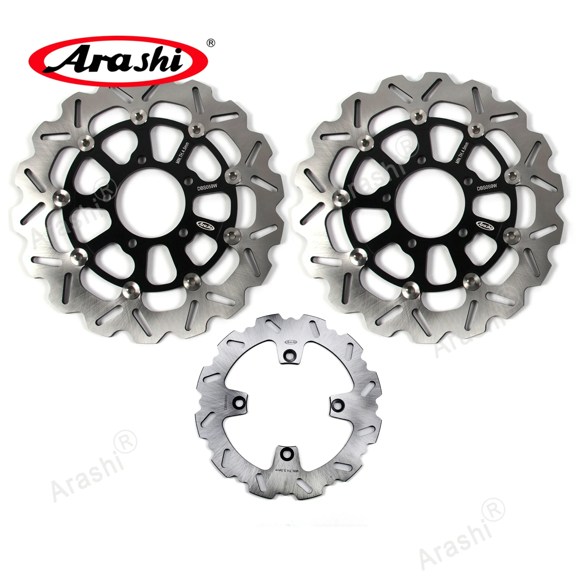 Arashi 1 Set Brake Disc For KAWASAKI VERSYS ABS 1000 2012 2013 2014 2015 2016 2017 2018 CNC Full Floating Front Rear Disk Rotor