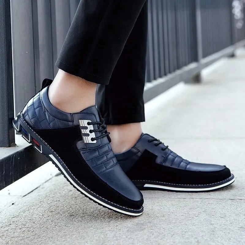 

Men's Dress 2025 Autumn Business Casual Shoes for Men Trend Classic Leather Outdoor Sneakers Sewing Breathable