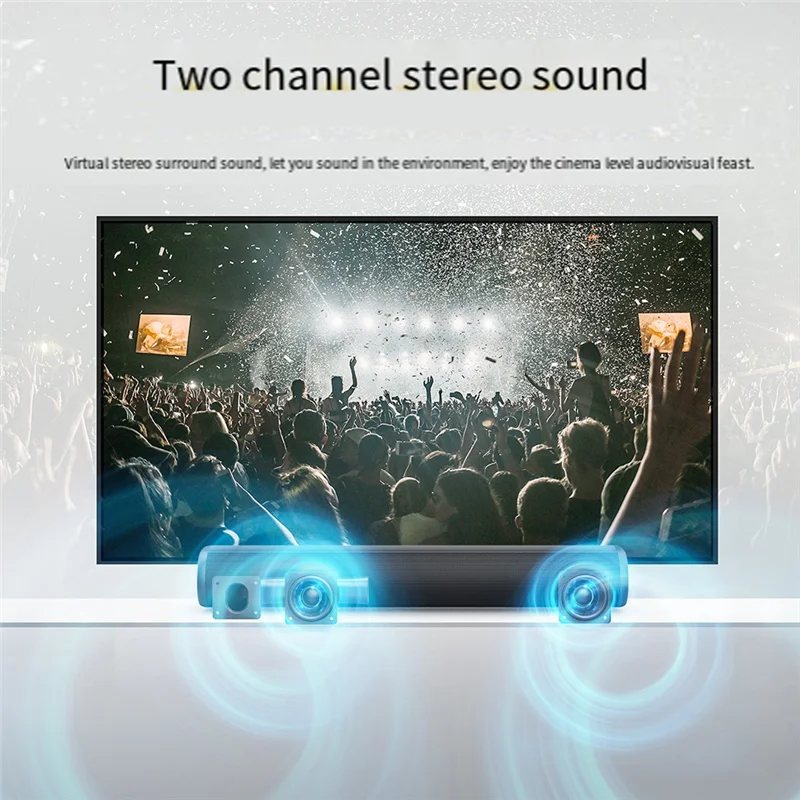 Abgn pequena barra de som para alto-falantes de tv com bluetooth 5.0/hd/óptico/usb/auxconexão 50 watts barras de som de parede para home theater