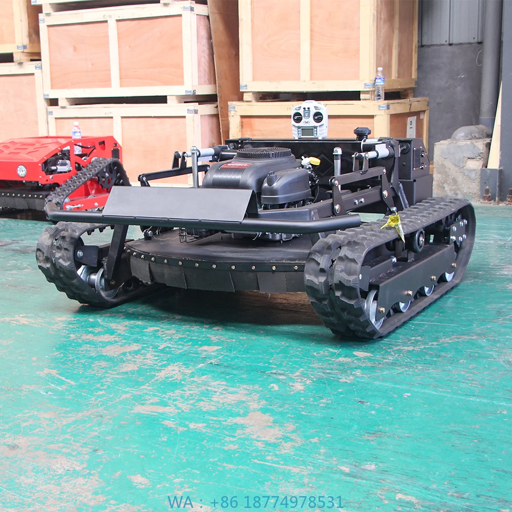 Crawler Mower for Garden Clearance Weeding Wheel Lawn Mower4-Stroke Industrial New Small Multi-Function Remote Control