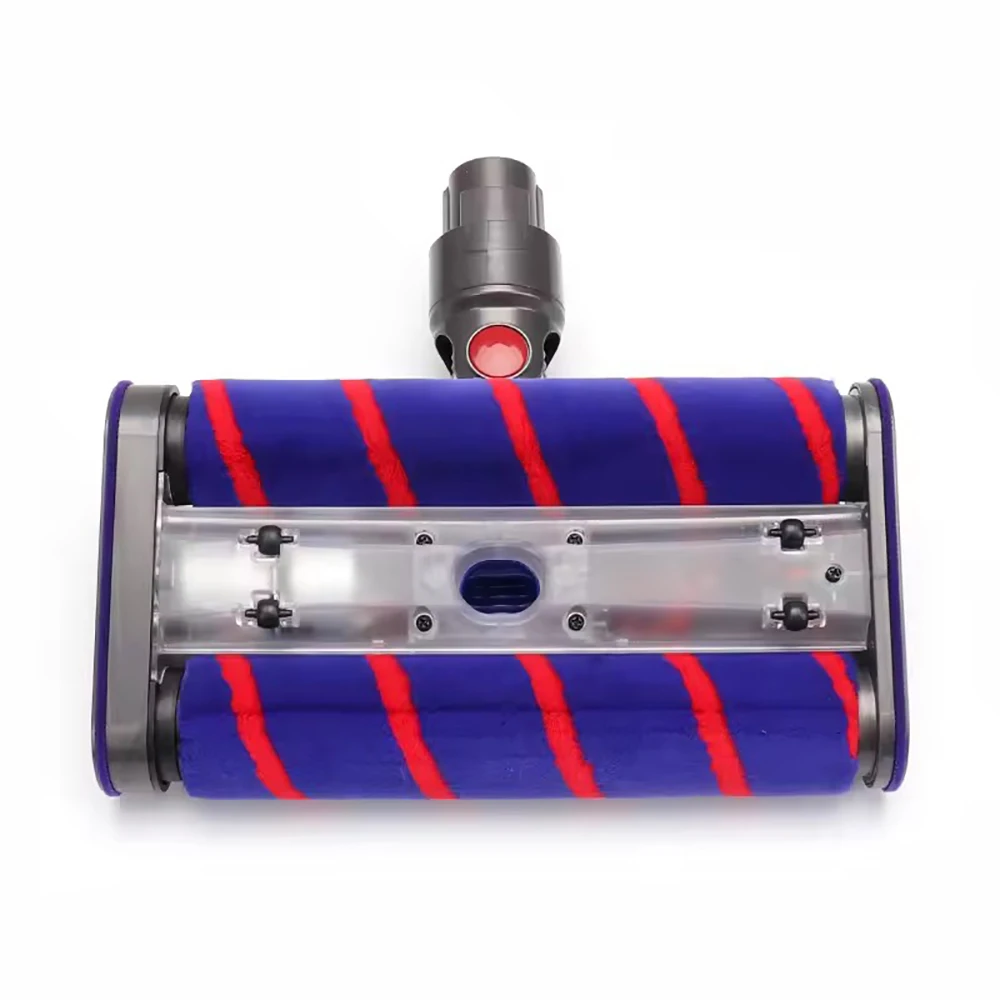 Моторизованная двойная насадка для щетки для пола, инструмент для пылесоса Dyson V8 V7 V10 V11 V15, мягкая бархатная подметальная машина, замена роликовой щетки