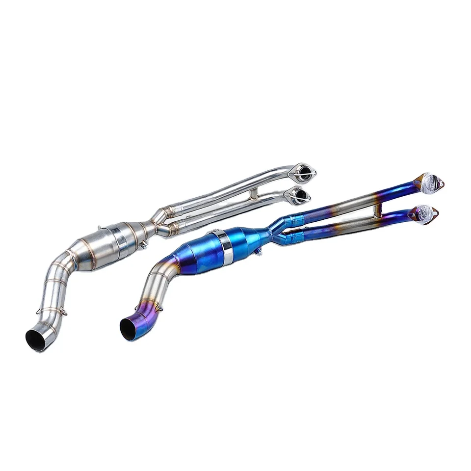 STLF Yama TMAX 530/560 2017-2024 Motorcycle Exhaust System Modification Box Steel Front Link Elbow Pipe Slip-On for Scooter Esca