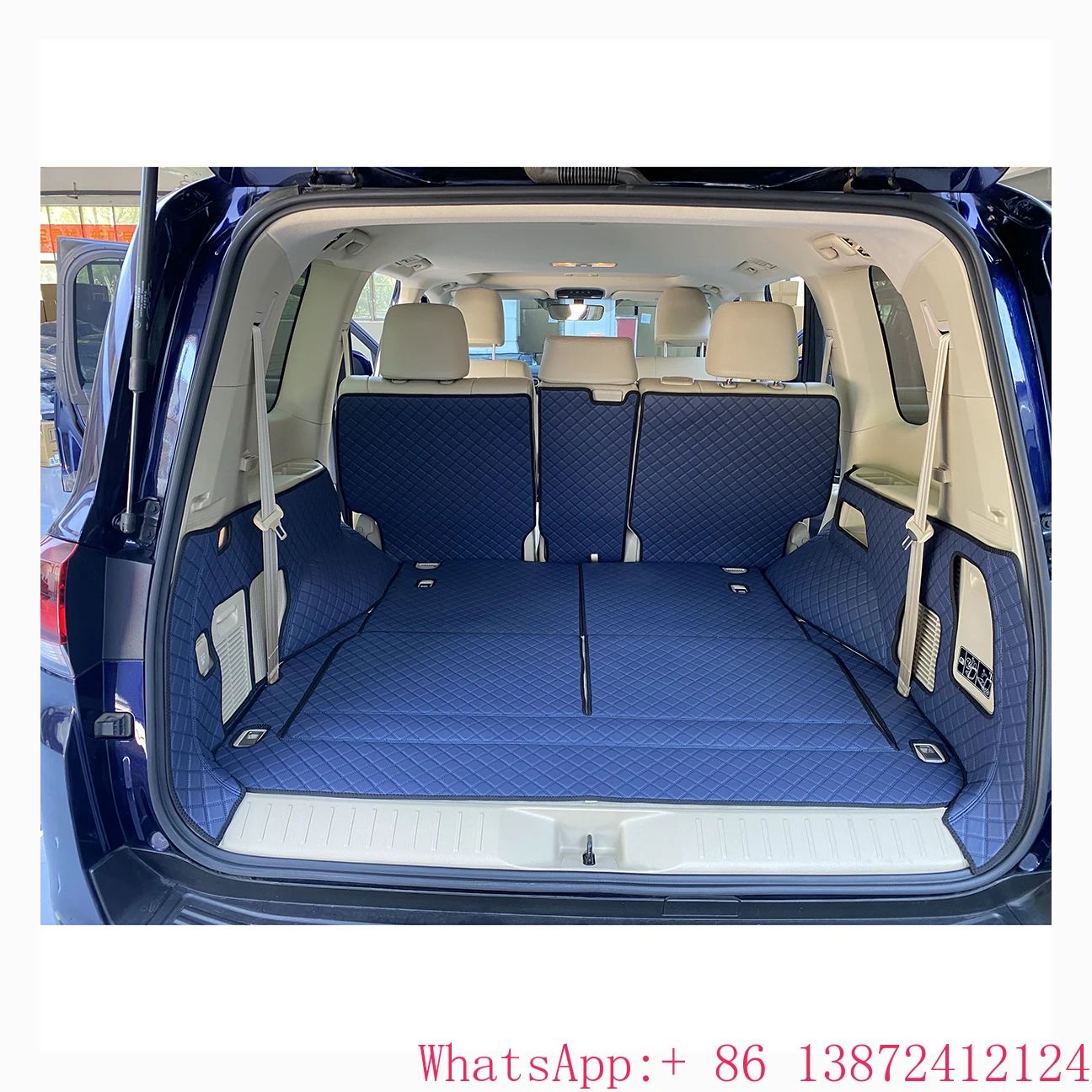 Custom Size Waterproof Easy Cleaning 7D Anti-slip Leather Trunk Mats for Toyota LandCruiser, 4 Runner, Hilux