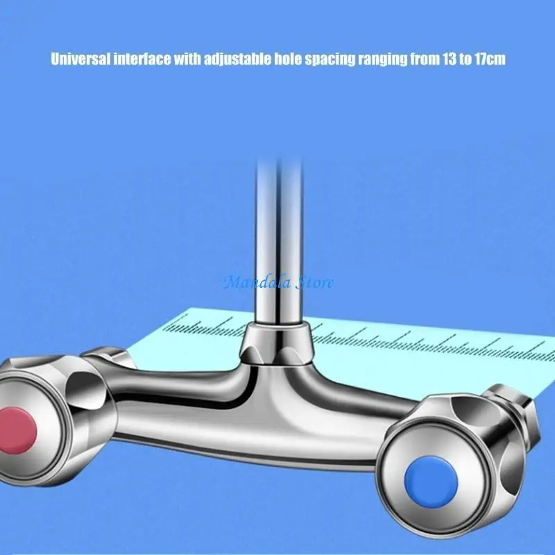 

U2JC 360 Degree Rotating Wall Mounted Tap Double Control for Kitchen Sink Hot Cold Flows