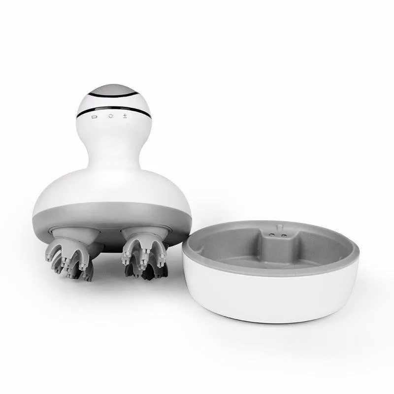 

Electric Button-type Multi-functional Head Therapy Device, Rechargeable Scalp 3D Intelligent Massager, Waterproof Massager
