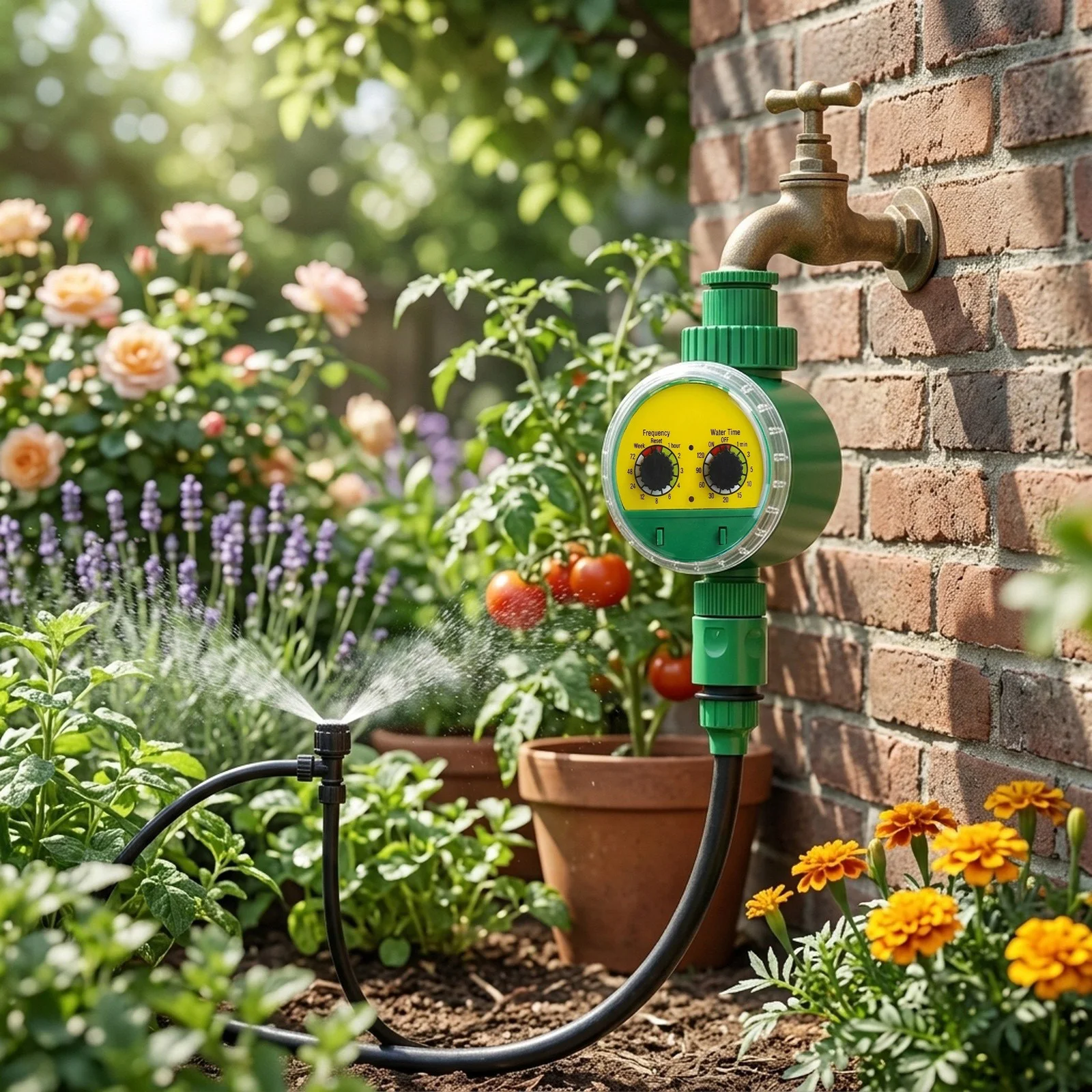 Accurate Watering Automatic Irrigation Timer Hose Watering Timer Resistant To UV Rays Easy To Program Energy Efficient