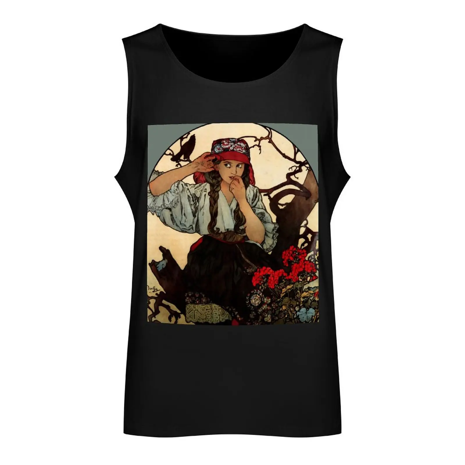 Alphonse Mucha (1860 – 1939) Association of Moravian Teachers poster Tank Top T-shirt man Gym t-shirt man Muscle fit