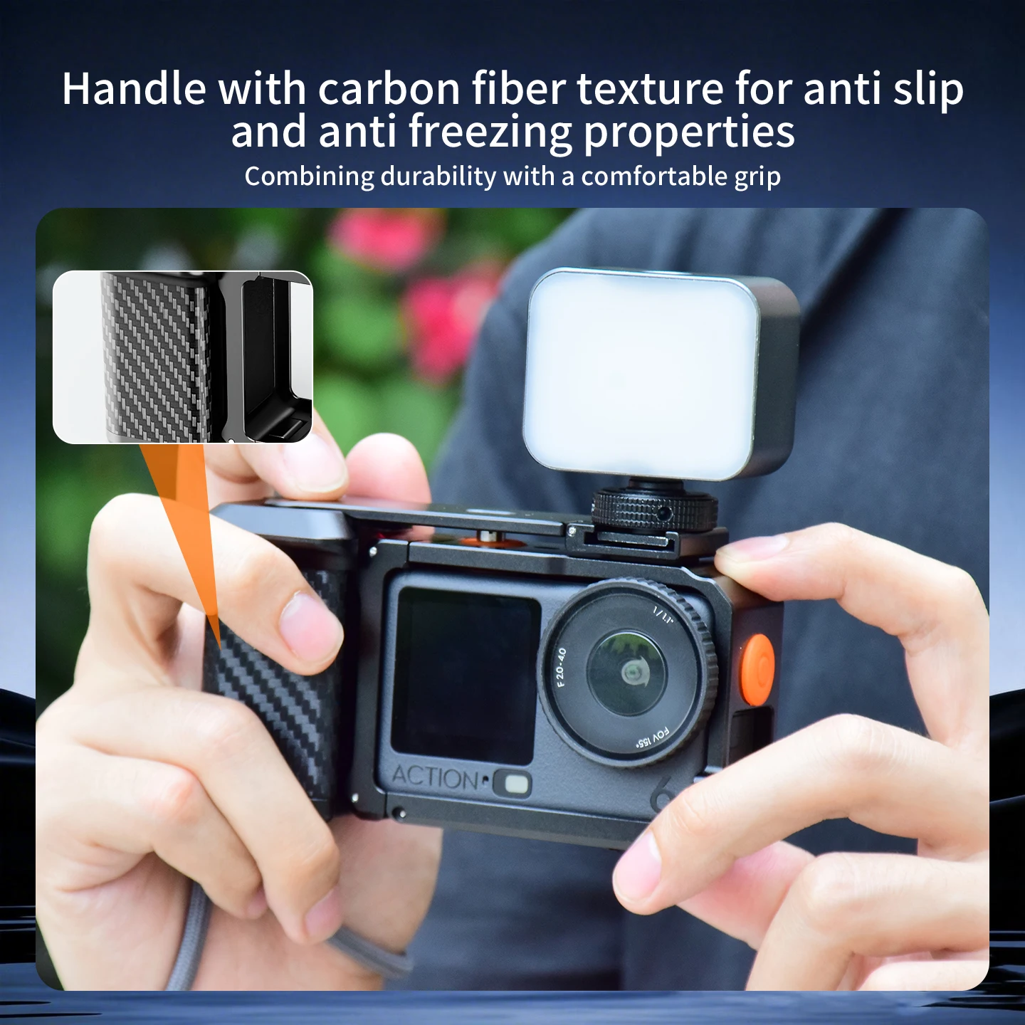 Neues Magnetisches Action6 Käfig-Griff-Set für DJI Osmo Action 6 Kamera Schnellverschluss Horizontal Vertikal Halterung Stativ Selfie-Stick – Detail 10