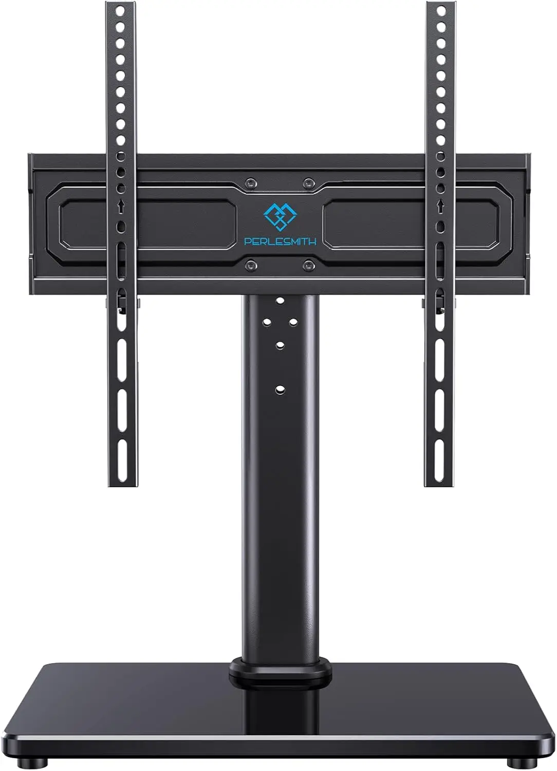 

Universal Swivel TV Stand for 24-60 Inch TVs up to 99 lbs, Height Adjustable Table Top Stand with Tempered Glass Base, VESA