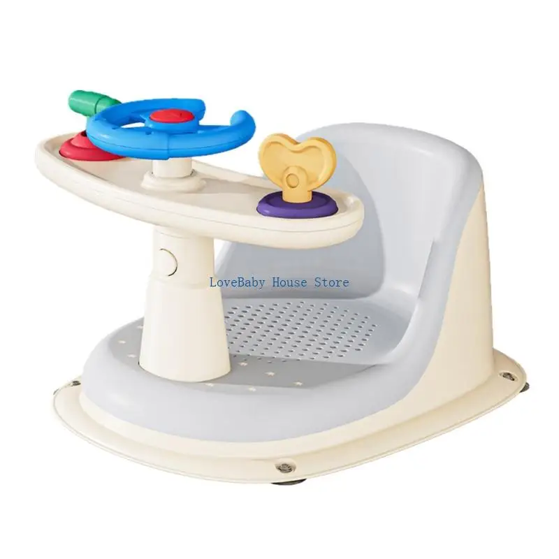 

BX0D Bathtub Chair for Baby Provides Backrest Support Bathtub for Sit-Up Bathing Baby Bath with Bottom Suction Cups