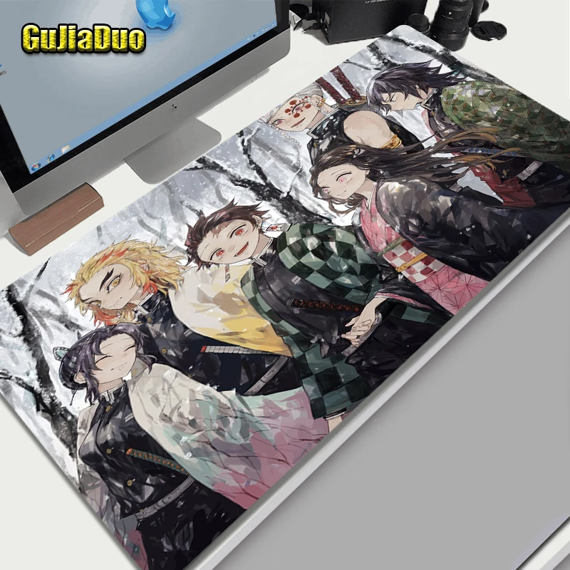 

Demon Slayer Gamer Anime Mouse Pad Computer and Office Desk Mat Gaming Room Accessories Kawaii Extra Large Cartoon Mousepad Rug