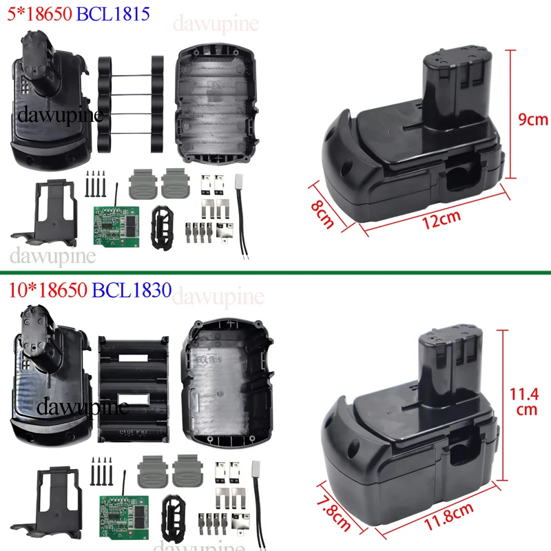 BCL1815 18V Li-ion Battery Plastic Case BSM PCBA Charging Protection Circuit Board For Hitachi 18V BCL1830 EMB1830 Box Housings