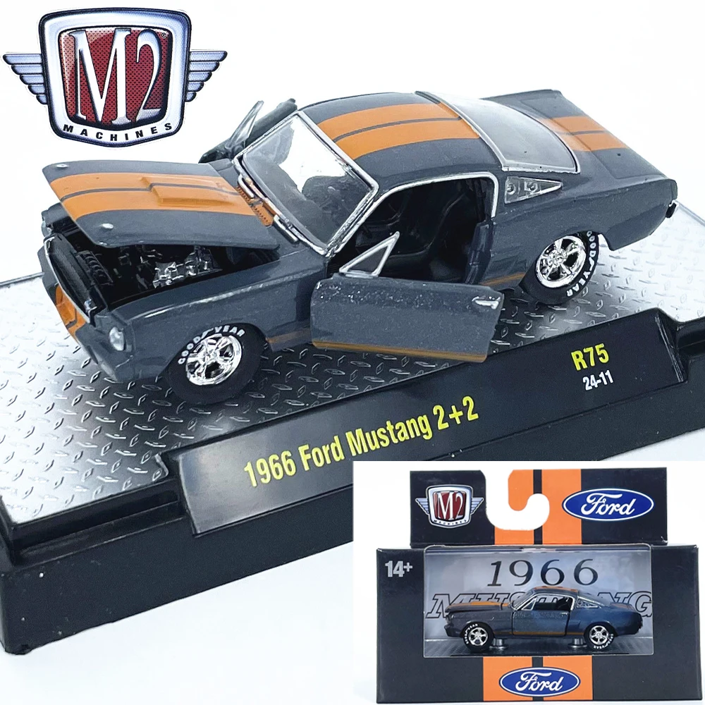 Diecast M2 1:64 Scale Ford Mustang Simulation Alloy 2024 Car Model Collectible Toy Gift Souvenir Display Ornament