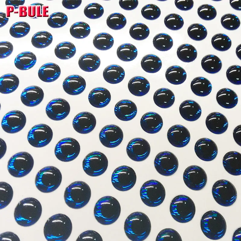 NEW 2025High-quality blue  3D fishing lure eyes no-easy to move soft glue artificial fish eyes 1000pcs.lot