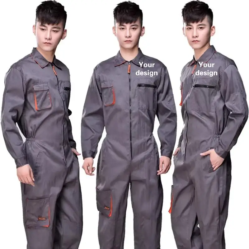 Spring Autumn Joined Workshop Work Clothes Print Logo Car Repair Shop Uniforms Electric Welders Garden Maintenance Coat