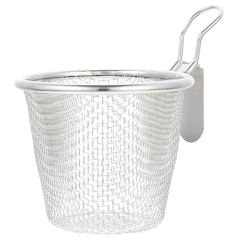 

Oil Fryer Stainless Steel Colander Strainer Food Serving Silver Frying Pasta Baskets