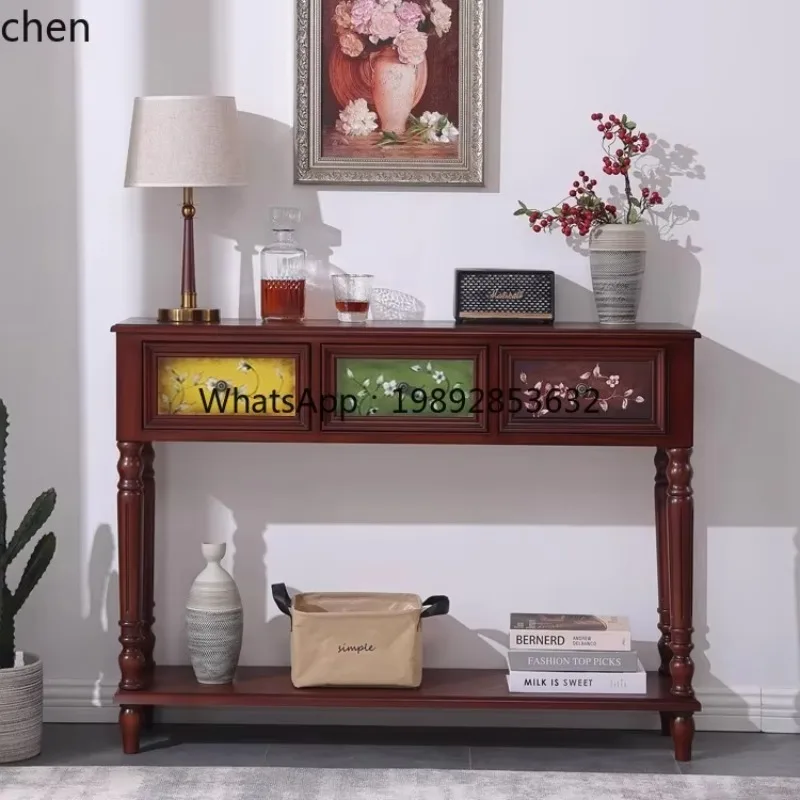 

Modern Simple Entrance Table Solid Wood Aisle Long Narrow Table