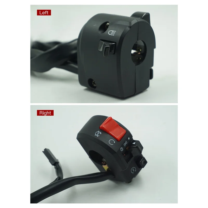

Well Universal Motorcycle Modified Handlebar Control Switch 7/8Inch / 22Mm Handlebar Switch Turn Signal Fog Lamp Start
