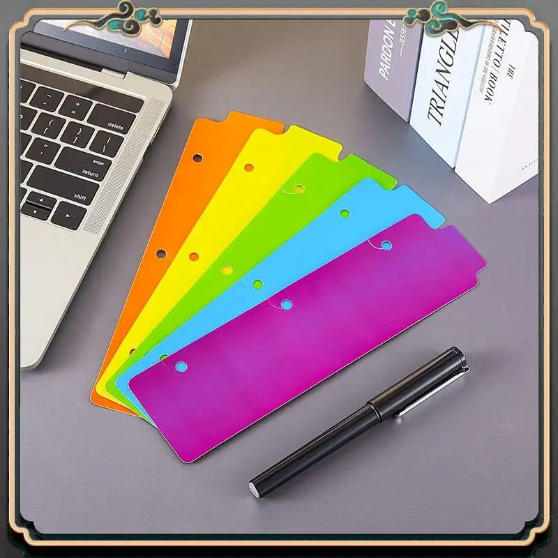 Reliable-60 Pieces Snap-In Plastic Bookmark Mini Binder Dividers Snap In Bookmark For Planner Multicolor Plastic Bookmark