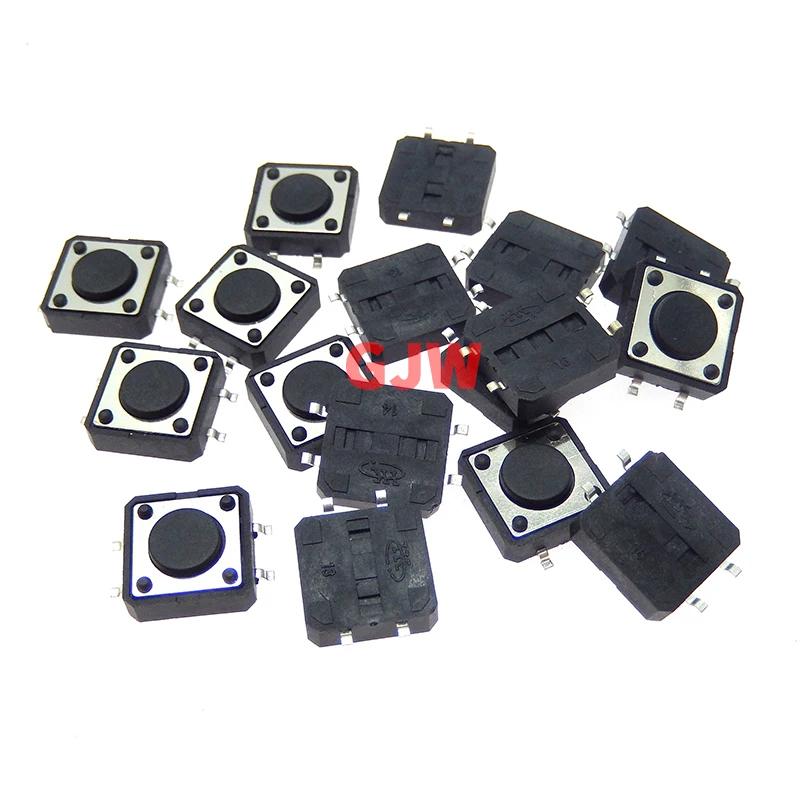 20PCS PCB Tactile Tact Push Button Switch SMD 4pin Micro switch 12X12X4.3MM 12X12 SMT