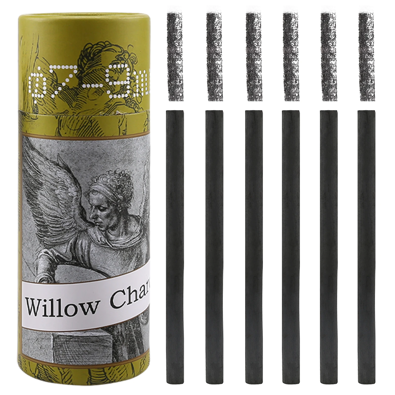 willow charcoal sticks artistas iniciantes ou estudantes de todos os niveis de habilidade 25 pcs natural 01