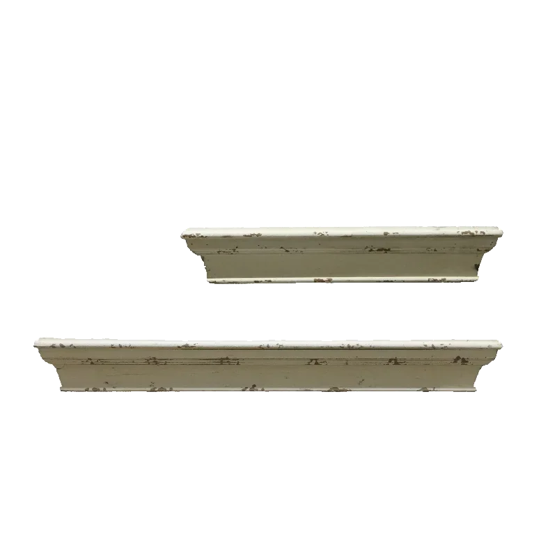 Set of two-layer boards, retro white foreign trade tail goods, Nordic home wall hanging shelf