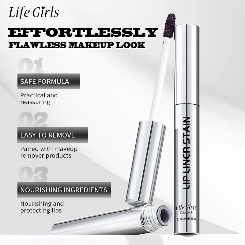 Life Girls Color Lock Lip Liner Lipgloss Peel-Off Lip Stain Waterdicht Langdurig en gemakkelijk aan te brengen Lipstick Lip Tint